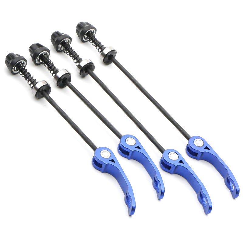 Rowiz Quick Release Skewer, 2-Pairs Blue Bike Hubs, Compatible with Mountain Bike, MTB, BMX, Road Bike, Alloy Lightweight Bicycle Parts & Cycling Accessories - Image 1